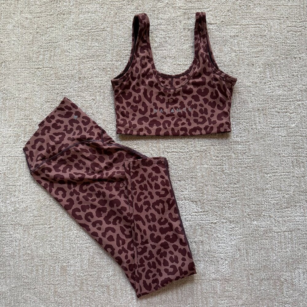 Balance Athletica Vitality Kingdom Collection Cheetah Matching Set in Dusk